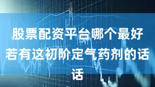 股票配资平台哪个最好若有这初阶定气药剂的话